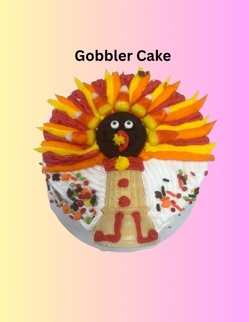Gobbler custom ice cream cake