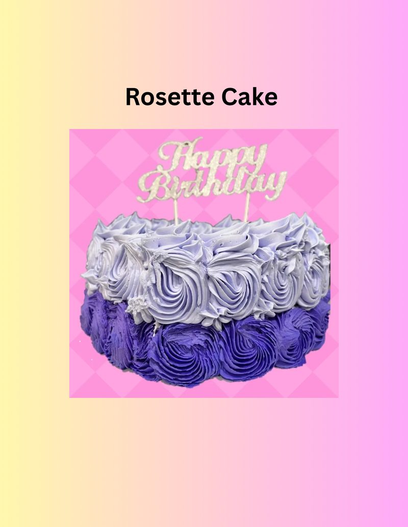 Rosette custom ice cream cake